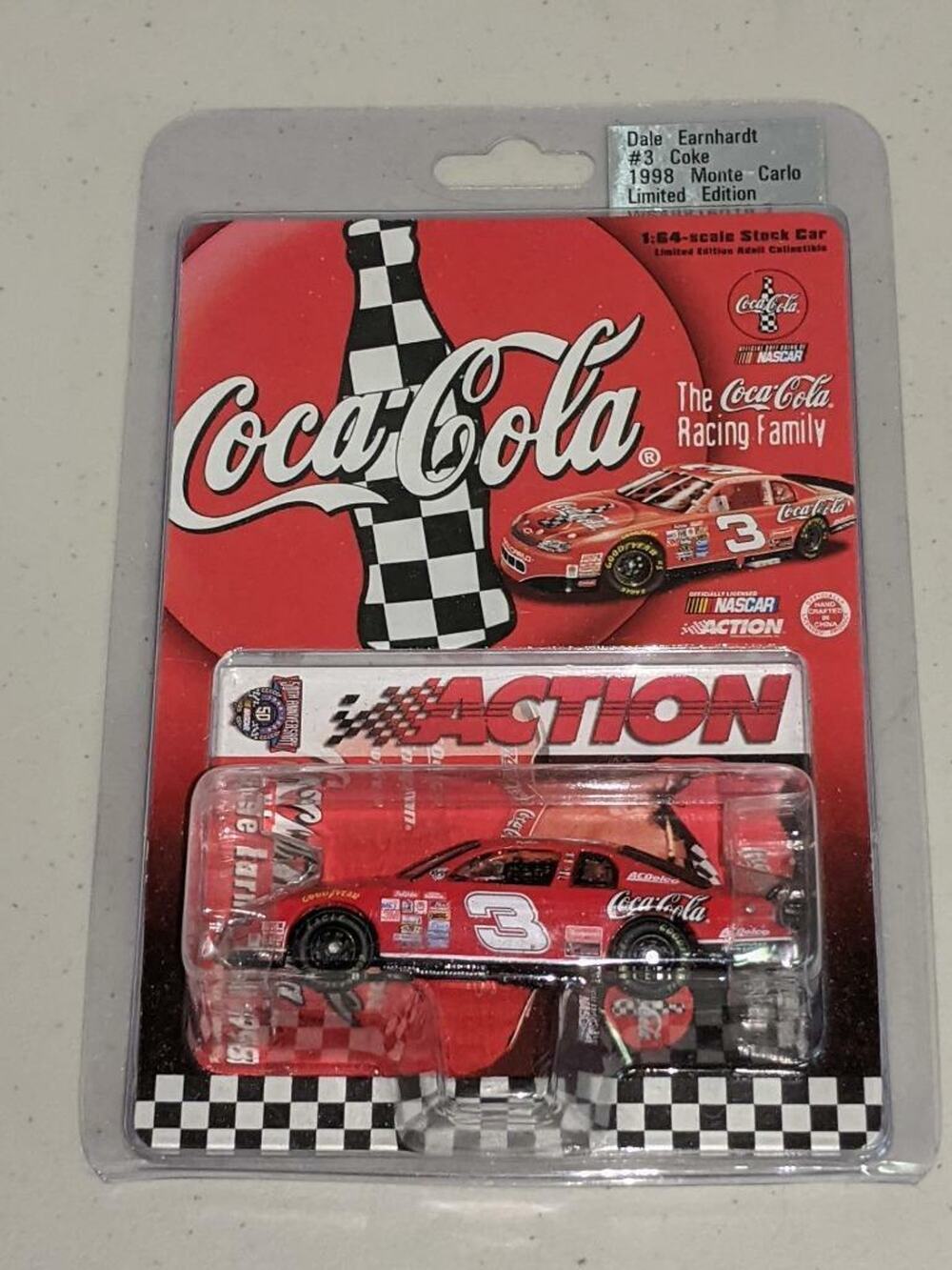Action Dale Earnhardt #3 Coca Cola 1998 Monte Carlo 1:64 Nascar Racing